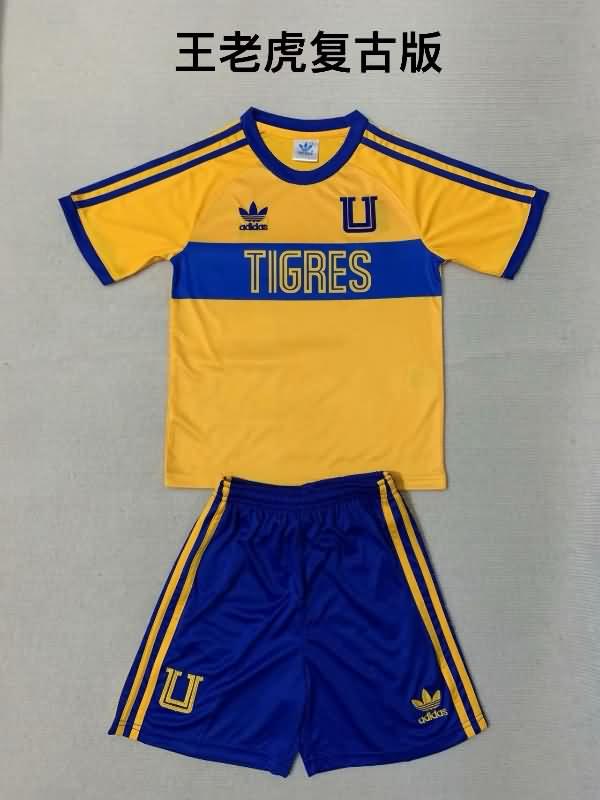 23/24 Tigres UANL Yellow Kids Soccer Jersey And Shorts