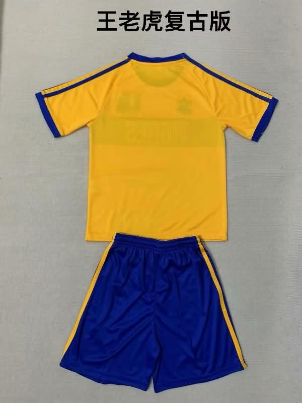 23/24 Tigres UANL Yellow Kids Soccer Jersey And Shorts