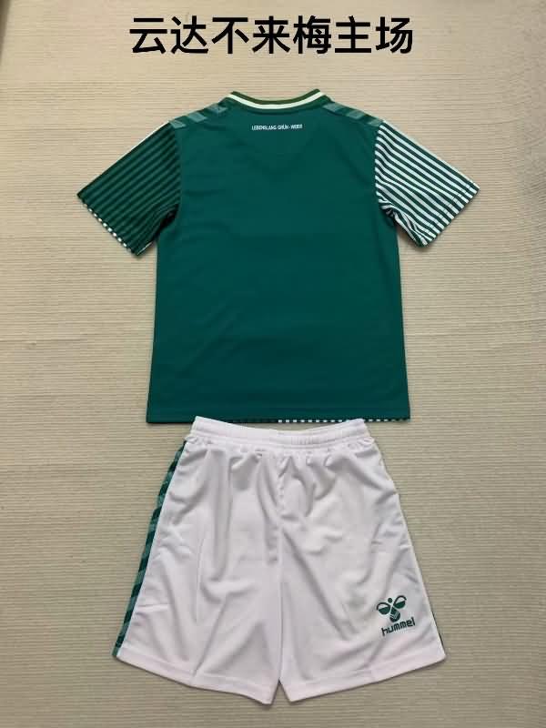 23/24 Werder Bremen Home Kids Soccer Jersey And Shorts