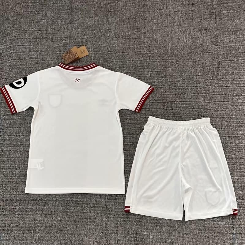23/24 West Ham Away Kids Soccer Jersey And Shorts
