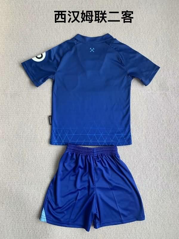 23/24 West Ham Third Kids Soccer Jersey And Shorts