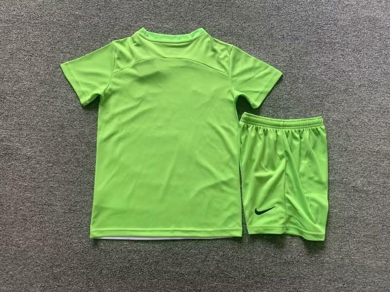 23/24 Wolfsburg Home Kids Soccer Jersey And Shorts