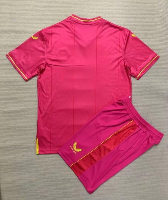 23/24 Wolves Goalkeeper Pink Kids Soccer Jersey And Shorts