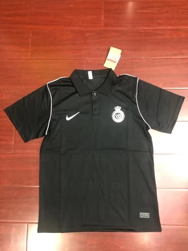 Thailand Quality(AAA) 23/24 Al Nassr FC Black Polo Soccer T-Shirt