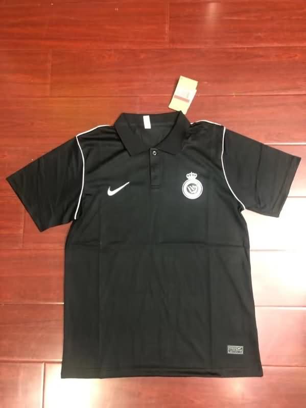 Thailand Quality(AAA) 23/24 Al Nassr FC Black Polo Soccer T-Shirt