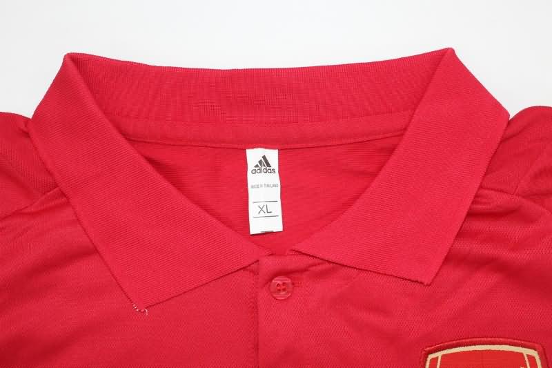 Thailand Quality(AAA) 23/24 Arsenal Red Polo Soccer T-Shirt 02