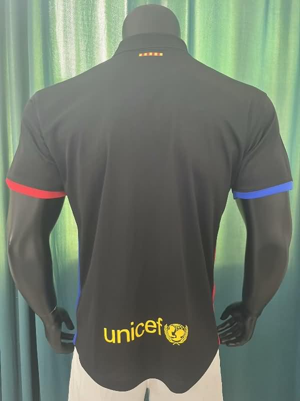 Thailand Quality(AAA) 23/24 Barcelona Black Polo Soccer T-Shirt