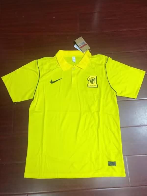 Thailand Quality(AAA) 23/24 Ittihad Yellow Polo Soccer T-Shirt