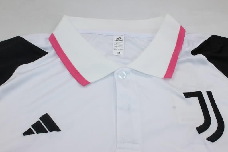 Thailand Quality(AAA) 23/24 Juventus White Polo Soccer T-Shirt