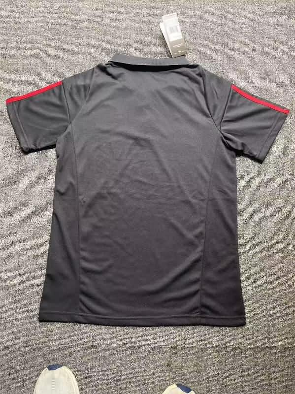 Thailand Quality(AAA) 23/24 Manchester United Dark Grey Polo Soccer T-Shirt