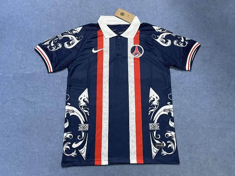 Thailand Quality(AAA) 23/24 Paris St Germain Dark Blue Polo Soccer T-Shirt