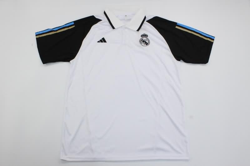 Thailand Quality(AAA) 23/24 Real Madrid White Polo Soccer T-Shirt