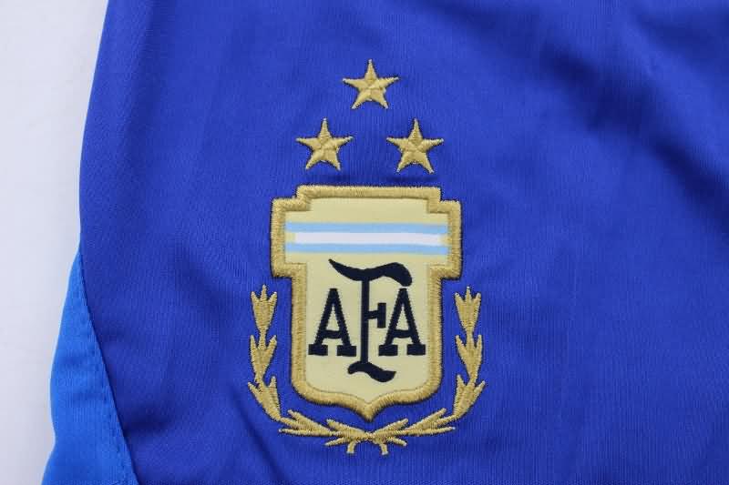 Thailand Quality(AAA) 2023 Argentina Goalkeeper Blue Soccer Shorts