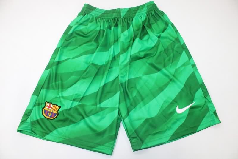 Thailand Quality(AAA) 23/24 Barcelona Goalkeeper Green Soccer Shorts