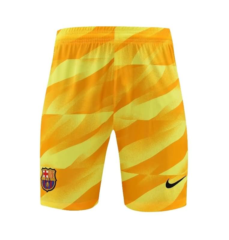 Thailand Quality(AAA) 23/24 Barcelona Goalkeeper Yellow Soccer Shorts