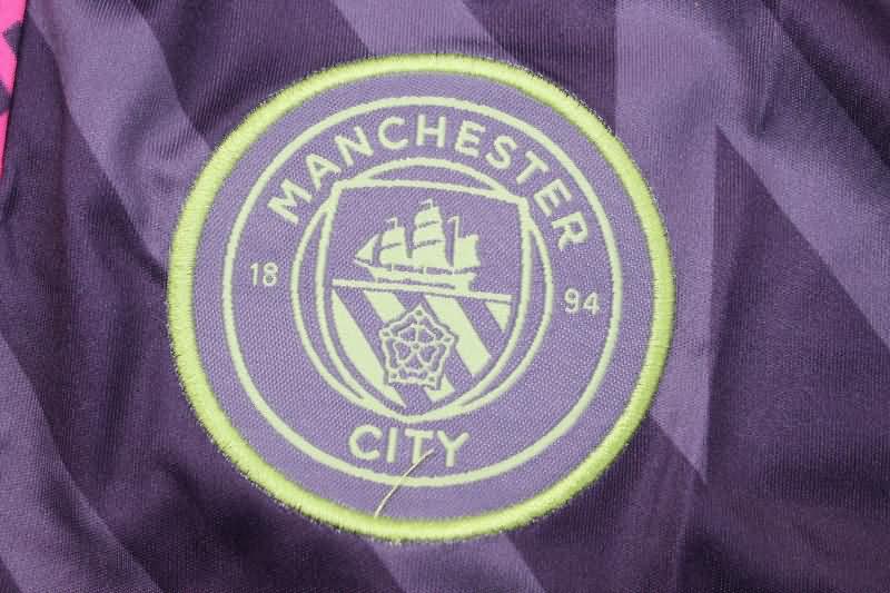 Thailand Quality(AAA) 23/24 Manchester City Goalkeeper Purples Soccer Shorts