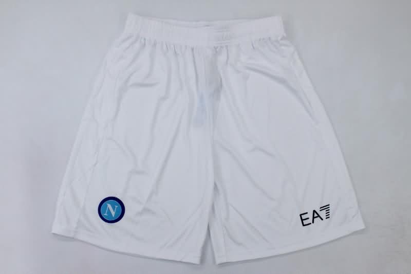 Thailand Quality(AAA) 23/24 Napoli White Soccer Shorts