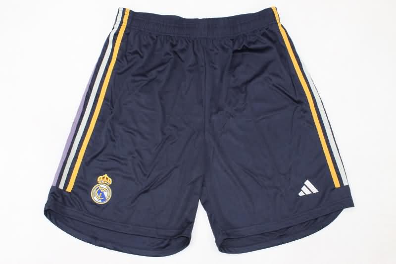 Thailand Quality(AAA) 2023/24 Real Madrid Away Soccer Shorts