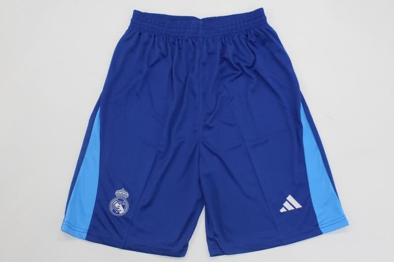 Thailand Quality(AAA) 2023/24 Real Madrid Goalkeeper Blue Soccer Shorts