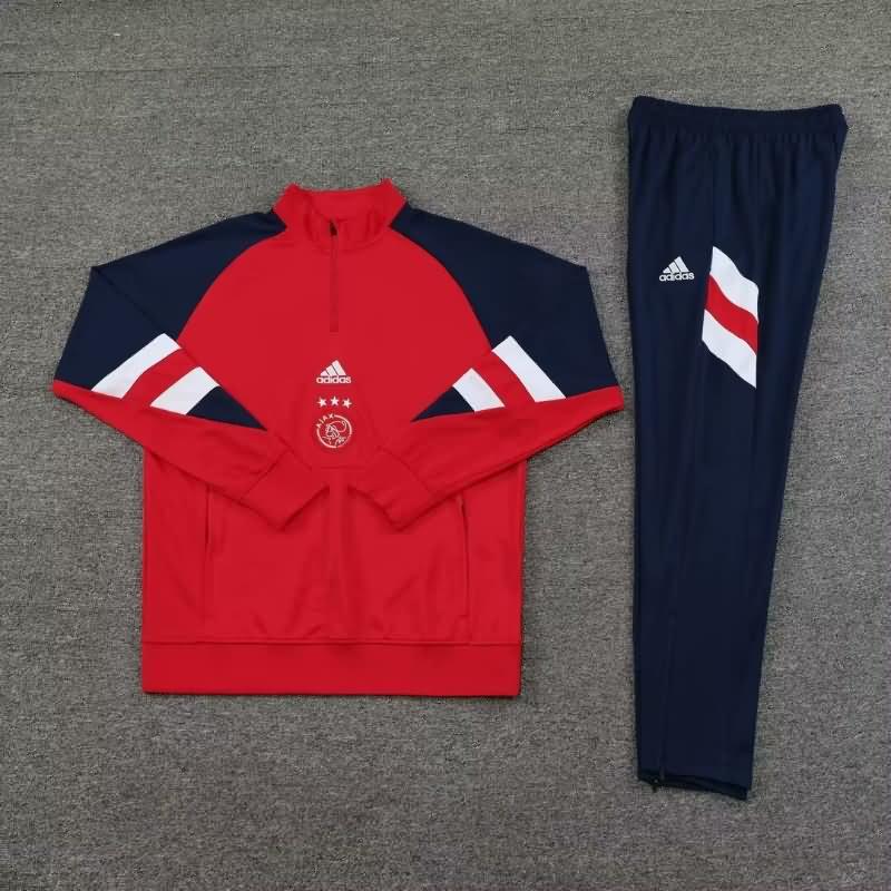 Thailand Quality(AAA) 23/24 Ajax Red Soccer Tracksuit