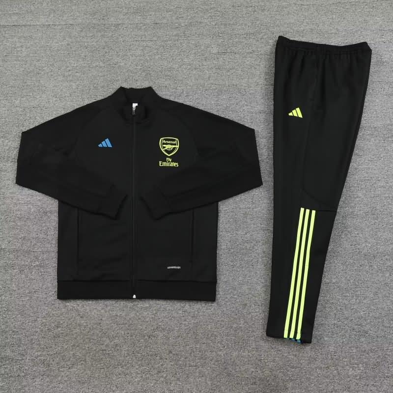 Thailand Quality(AAA) 23/24 Arsenal Black Soccer Tracksuit