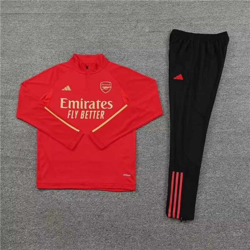 Thailand Quality(AAA) 23/24 Arsenal Red Soccer Tracksuit 03