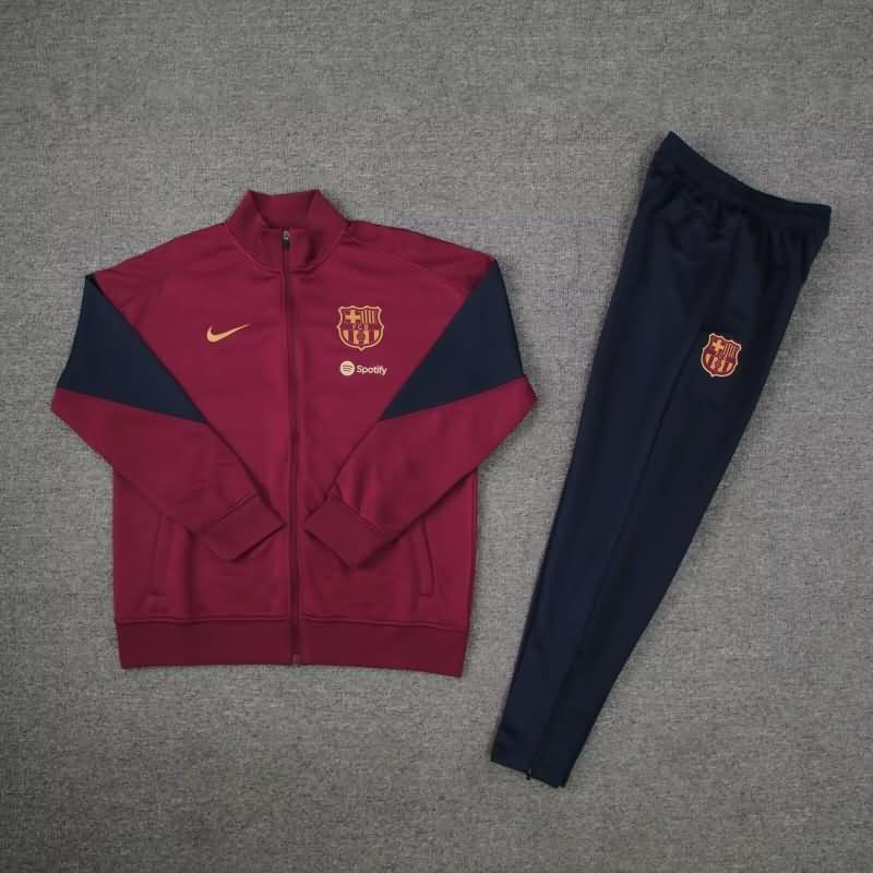 Thailand Quality(AAA) 23/24 Barcelona Red Soccer Tracksuit 04