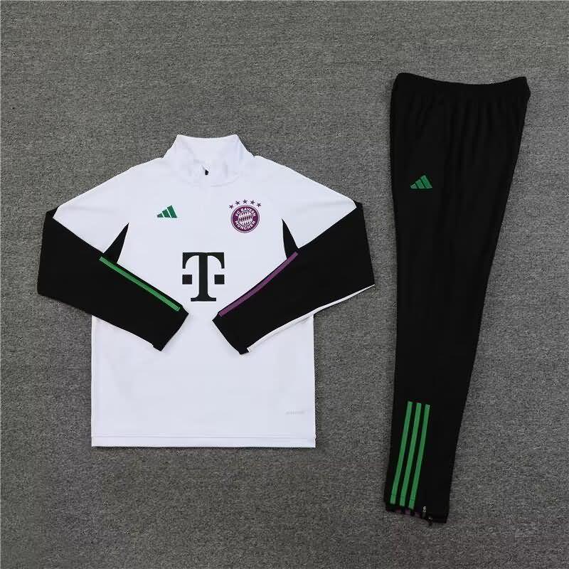 Thailand Quality(AAA) 23/24 Bayern Munich White Soccer Tracksuit