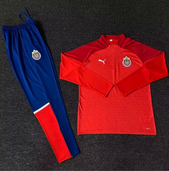 Thailand Quality(AAA) 23/24 Guadalajara Red Soccer Tracksuit