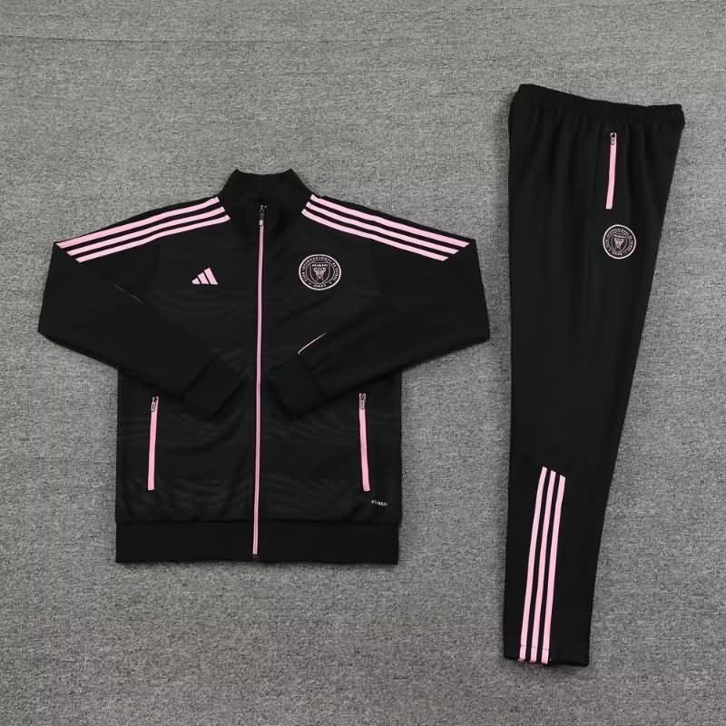 Thailand Quality(AAA) 2023 Inter Miami Black Soccer Tracksuit 02