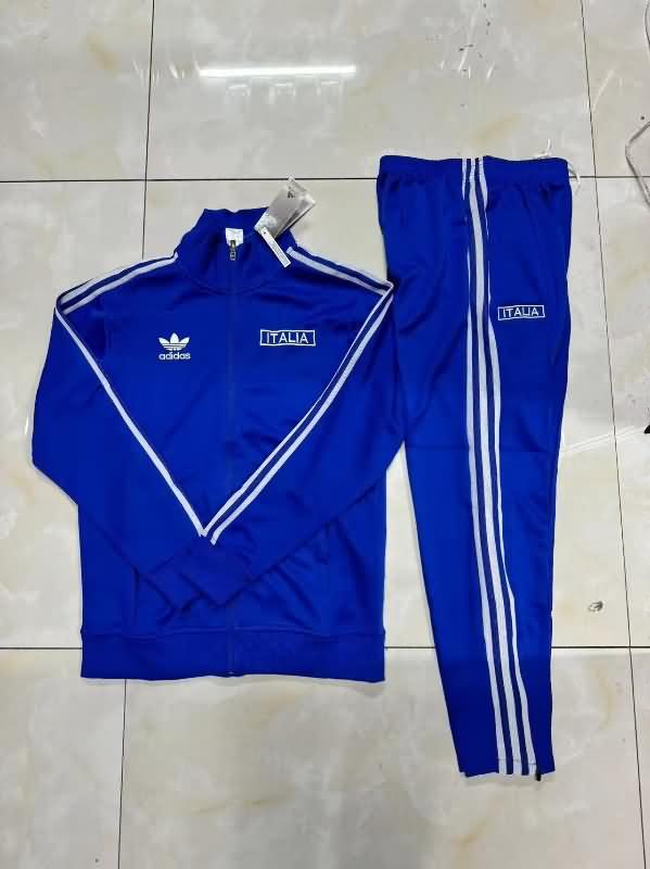 Thailand Quality(AAA) 2024 Italy Blue Soccer Tracksuit