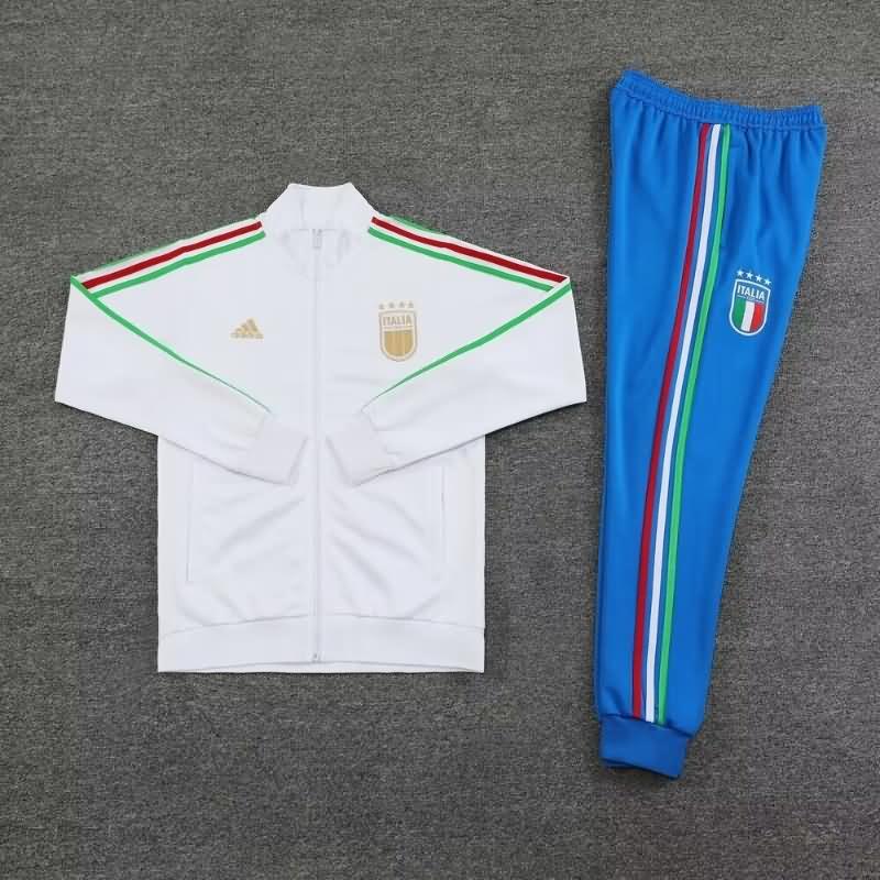 Thailand Quality(AAA) 2024 Italy White Soccer Tracksuit