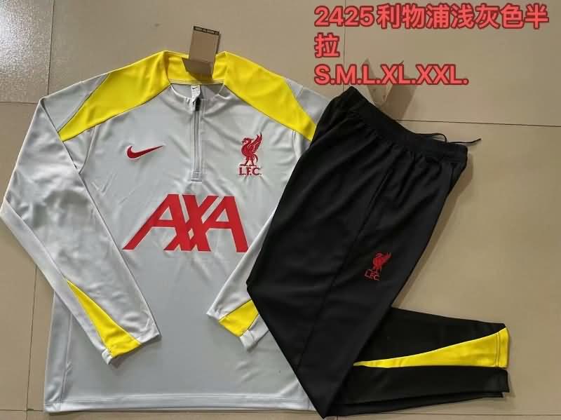 Thailand Quality(AAA) 23/24 Liverpool Grey Soccer Tracksuit