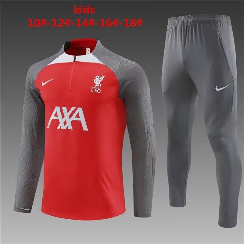 Kids - Thailand Quality(AAA) 23/24 Liverpool Red Soccer Tracksuit