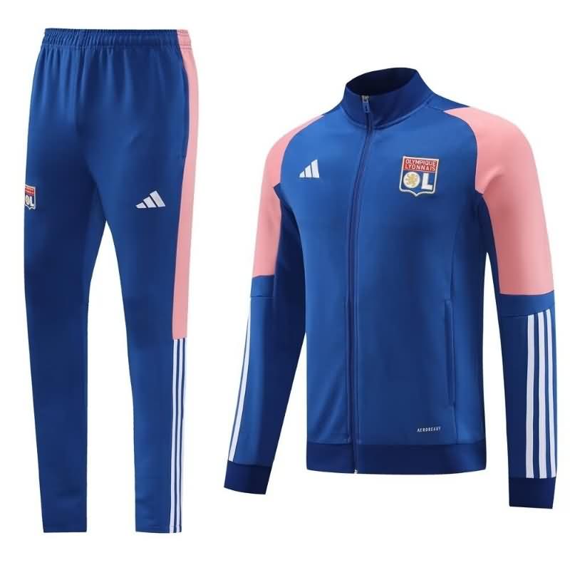 Thailand Quality(AAA) 23/24 Lyon Blue Soccer Tracksuit 02