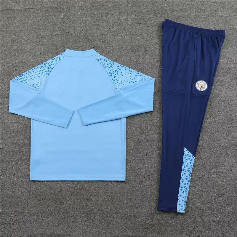 Thailand Quality(AAA) 23/24 Manchester City Blue Soccer Tracksuit 02