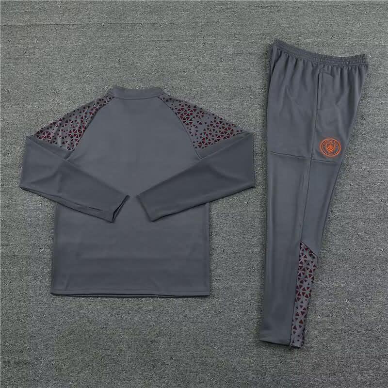 Thailand Quality(AAA) 23/24 Manchester City Grey Soccer Tracksuit