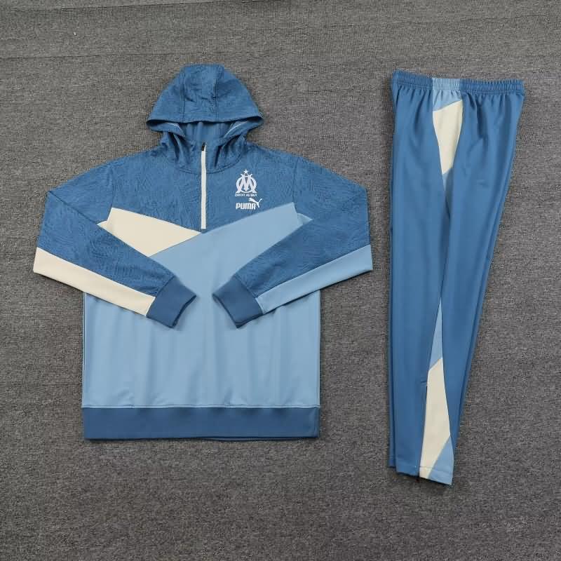 Thailand Quality(AAA) 23/24 Marseilles Blue Soccer Tracksuit