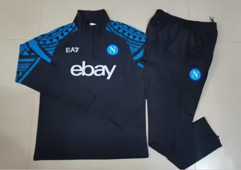 Thailand Quality(AAA) 23/24 Napoli Dark Blue Soccer Tracksuit