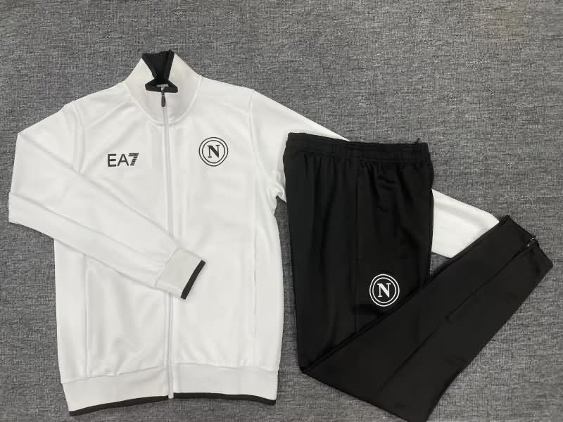 Thailand Quality(AAA) 23/24 Napoli White Soccer Tracksuit
