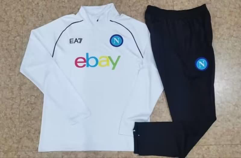 Thailand Quality(AAA) 23/24 Napoli White Soccer Tracksuit 02
