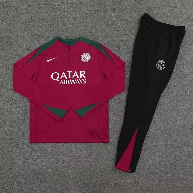 Thailand Quality(AAA) 23/24 Paris St Germain Red Soccer Tracksuit