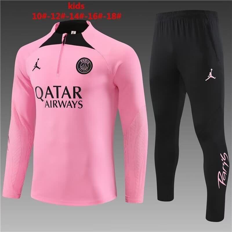 Kids - Thailand Quality(AAA) 23/24 Paris St Germain Pink Soccer Tracksuit