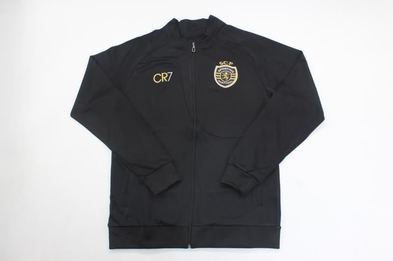 Thailand Quality(AAA) 23/24 Sporting Lisbon Black Soccer Tracksuit