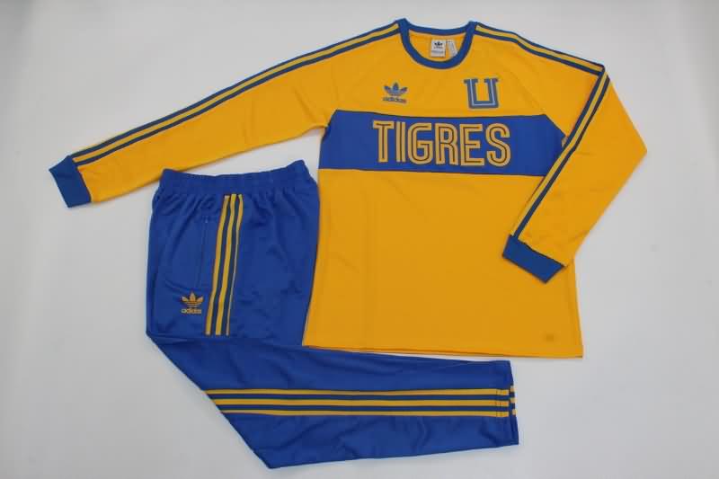 Thailand Quality(AAA) 23/24 Tigres UANL Yellow Retro Soccer Tracksuit