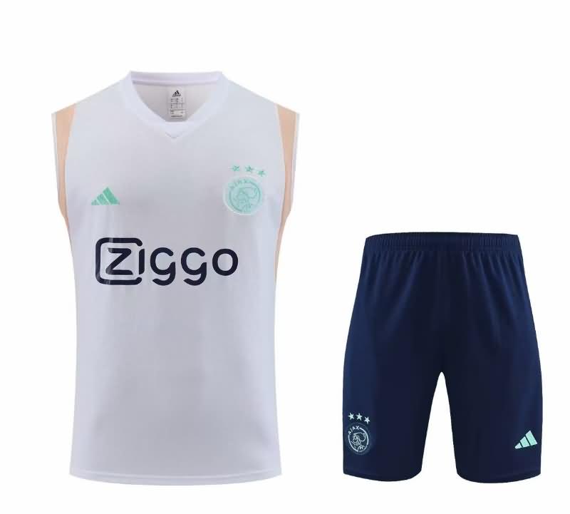 Thailand Quality(AAA) 23/24 Ajax White Soccer Training Sets