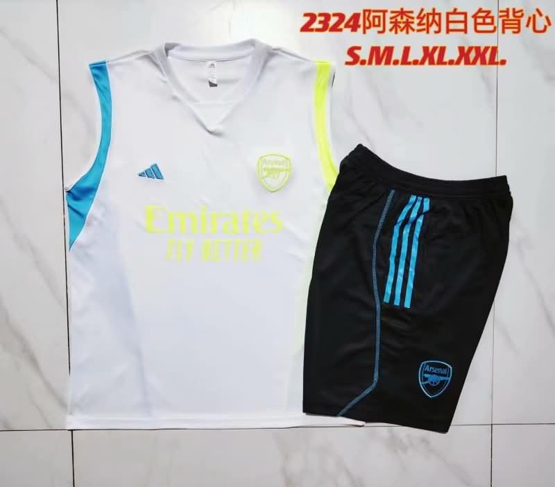 Thailand Quality(AAA) 23/24 Arsenal White Soccer Training Sets