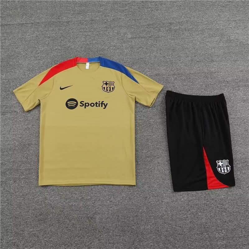 Thailand Quality(AAA) 23/24 Barcelona Gold Soccer Training Sets