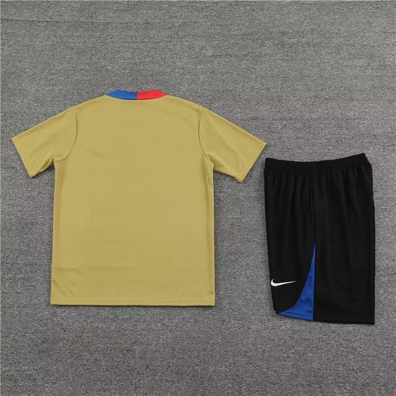 Thailand Quality(AAA) 23/24 Barcelona Gold Soccer Training Sets
