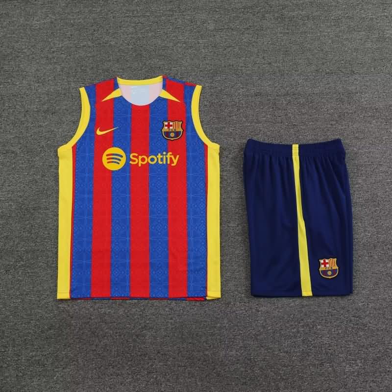 Thailand Quality(AAA) 23/24 Barcelona Red Blue Soccer Training Sets 02